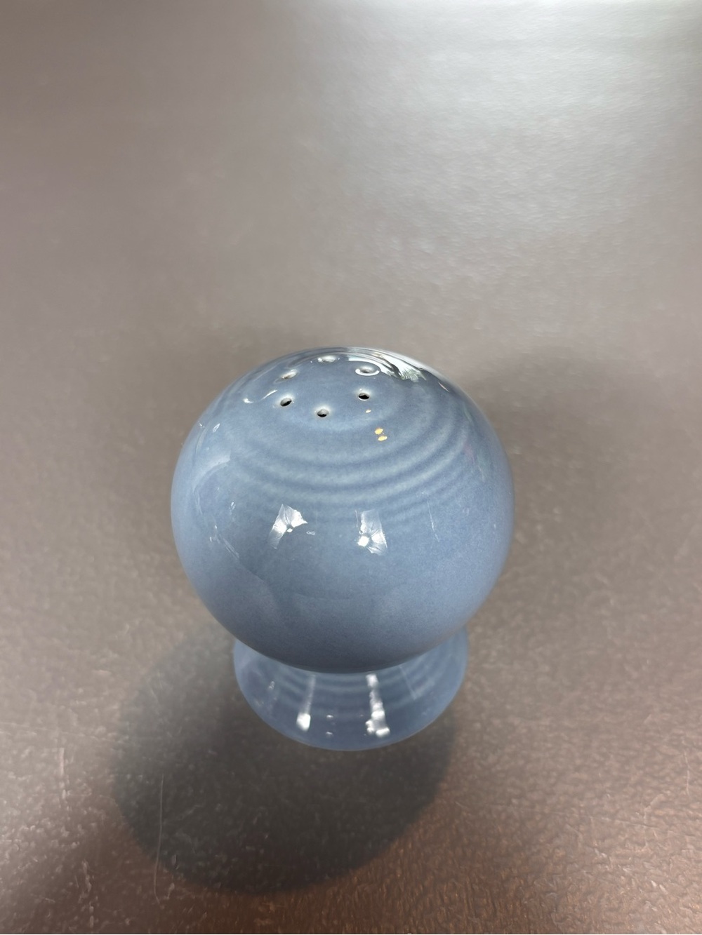 Fiesta Periwinkle Blue Ball Salt Pepper Shaker Single Retired HLC